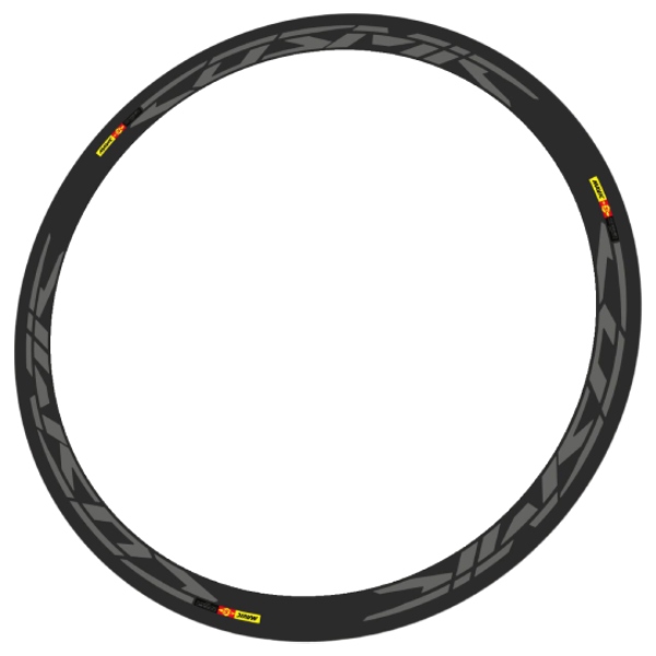 MAVIC(マヴィック)COSMIC PRO CARBON SL(コスミック プロ カーボン エスエル)USTリムステッカーセット(リフレクティブ  ダークグレー/リム2本セット) | Pursuit Kids