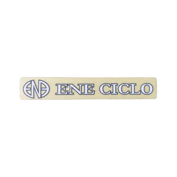 ENE CICLO(エネシクロ)ロゴステッカー(ホワイト/ブラックアウトライン)
