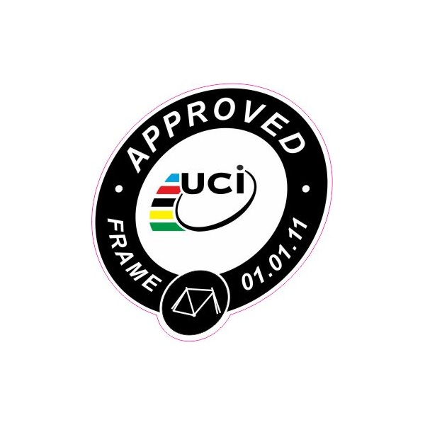 UCI(ユーシーアイ)approved frame sticker(アプローブ フレームステッカー)(W28/H29/2011年バージョン)