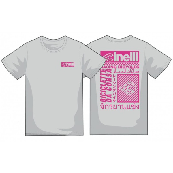 Cinelli(チネリ)RACING BICYCLES HEATHER GREY(レーシングバイシクル ヘザーグレー)Tシャツ