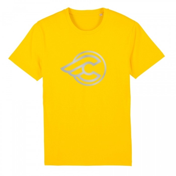 Cinelli(チネリ)WINGED REFLECTIVE GOLDEN YELLOW(ウィンジェッド リフレクティブ ゴールデンイエロー)Tシャツ