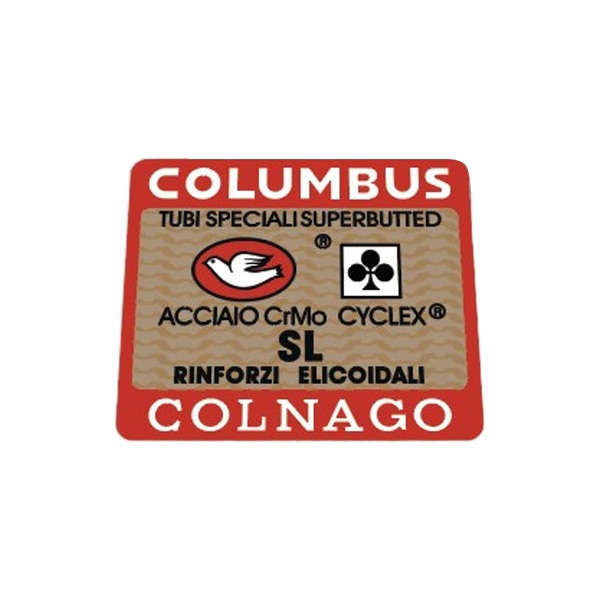 COLUMBUS(コロンバス)フレームチュービングステッカー(SL/COLNAGO(コルナゴ)/レッド/ゴールド/ホワイトロゴ)