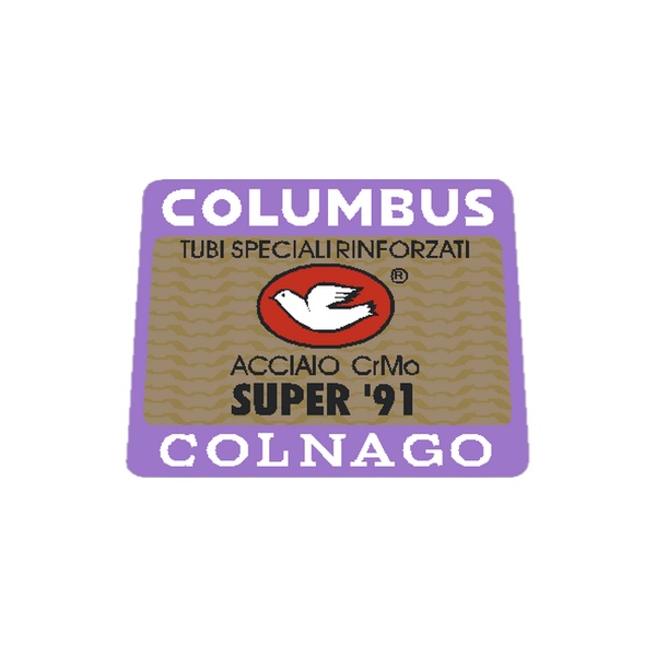 COLUMBUS(コロンバス)フレームチュービングステッカー(ACCIAIO CrMo/COLNAGO SUPER(コルナゴ スーパー)91′)