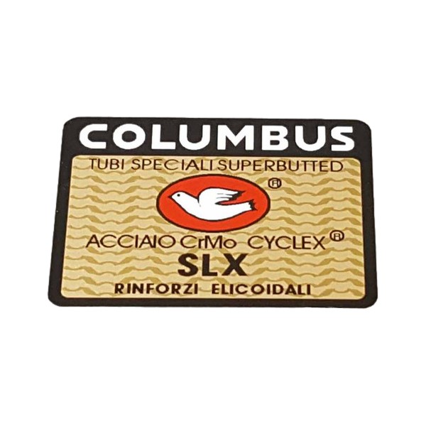COLUMBUS(コロンバス)SLX ACCIAIO CrMo CYCLEXフレームチュービングステッカー(ブラック/ゴールド)