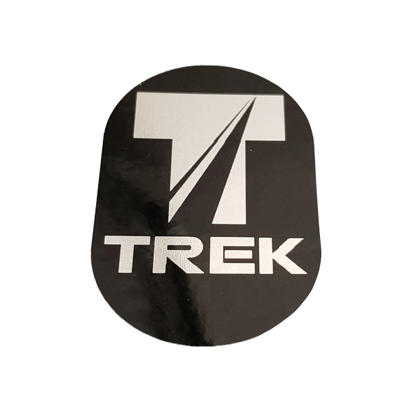 TREK(トレック)Head Badge(ヘッドバッジ)ステッカー(1990’s/Chrome on Black)