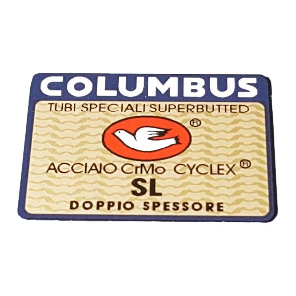 COLUMBUS(コロンバス)SL ACCIAIO CrMo CYCLEXフレームチュービングステッカー(ブルー/ゴールド)
