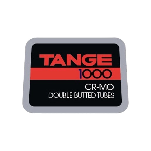 TANGE(タンゲ)1000 CR-MO DOUBLE BUTTED(クロモリダブルバテッド)フレームチュービングステッカー(ブラック/レッド)