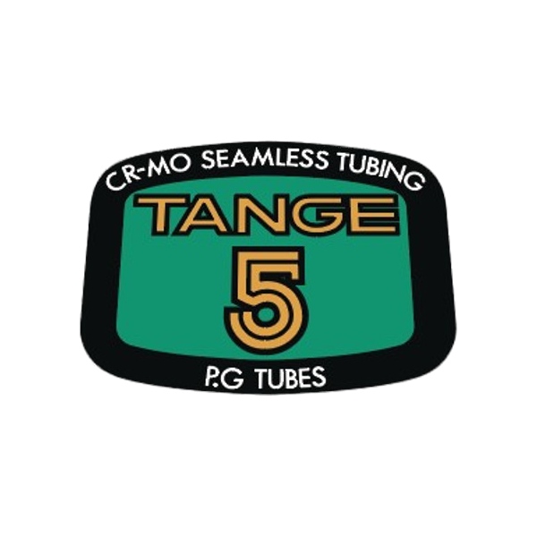 TANGE(タンゲ) 5 フレームチュービングステッカー(ブラック/グリーン/ゴールドロゴ)