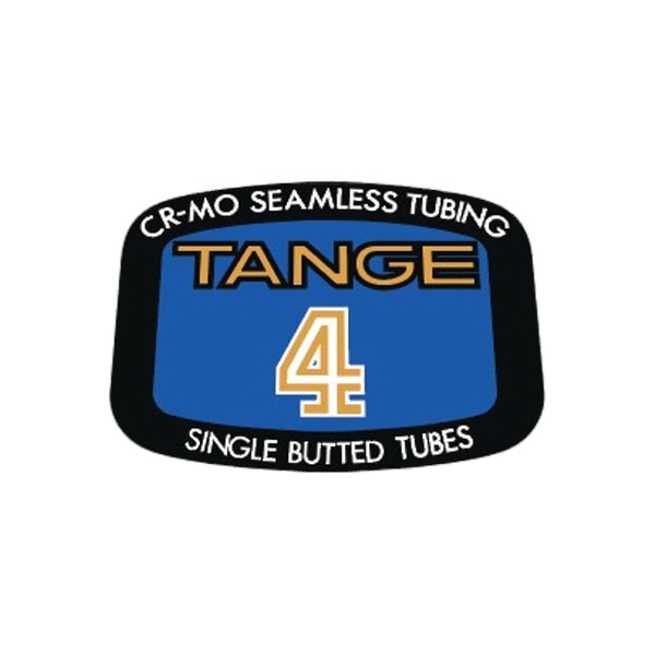 TANGE(タンゲ) 4 フレームチュービングステッカー(ブラック/ブルー/ゴールドロゴ)