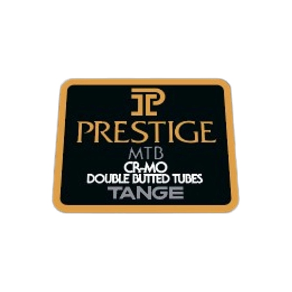 TANGE(タンゲ)1989 PRESTIGE(プレステージ)MTB CR-MO DOUBLE BUTTED(クロモリダブルバテッド)フレームチュービングステッカー(ブラック/ゴールド)  | Pursuit Kids / e-store