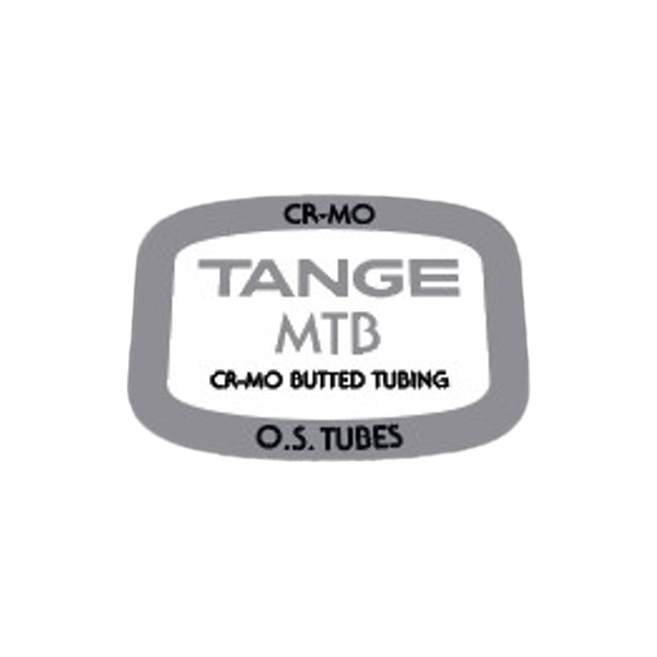 TANGE(タンゲ)MTB Cr-Mo BUTTED(クロモリバテッド)フレームチュービングステッカー(ホワイト/グレー)