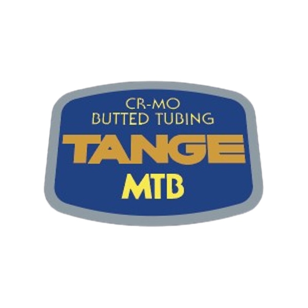 TANGE(タンゲ)MTB Cr-Mo BUTTED(クロモリバテッド)フレームチュービングステッカー(ブルー/オレンジロゴ)