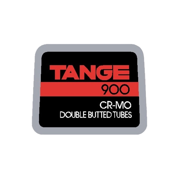 TANGE(タンゲ)900 CR-MO DOUBLE BUTTED(クロモリダブルバテッド)フレームチュービングステッカー(ブラック/レッド)