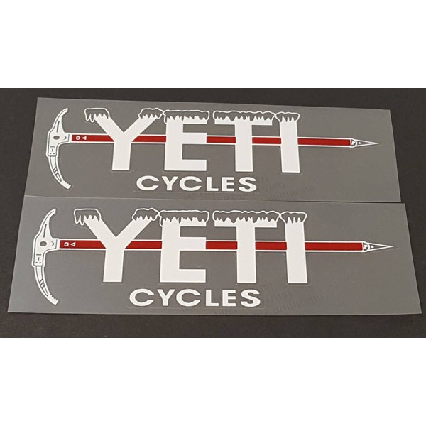 YETI(イエティ)ICE PICK(アイスピック)TOP TUBE(トップチューブ)ステッカー(ホワイト/レッド)