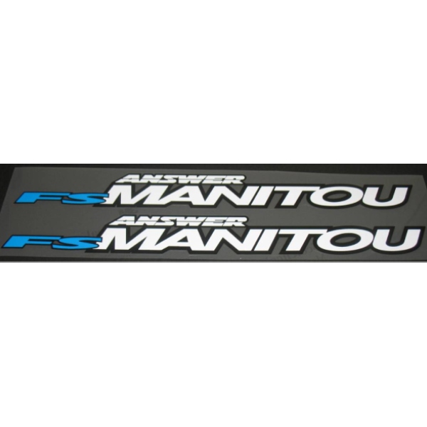 ANSWER MANITOU(アンサーマニトゥ)FS FRAME DOWN TUBE(フレームダウンチューブ)ステッカー(ホワイト/ブルー)