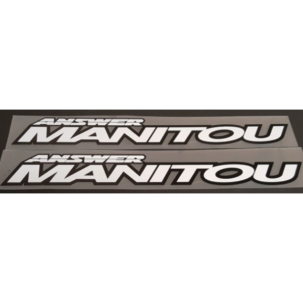 ANSWER MANITOU(アンサーマニトゥ)DOWN TUBE(ダウンチューブ)ステッカー(ホワイト/ブラックアウトライン)