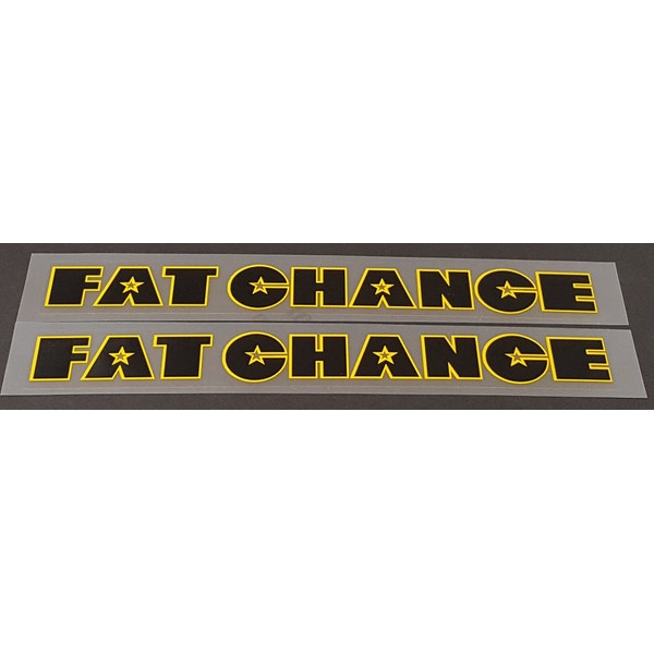 FAT CHANCE(ファットチャンス)DOWN TUBE(ダウンチューブ)ステッカー(ブラック/ゴールドアウトライン)