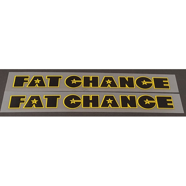 FAT CHANCE(ファットチャンス)DOWN TUBE(ダウンチューブ)ステッカー(ブラック/ゴールドアウトライン)