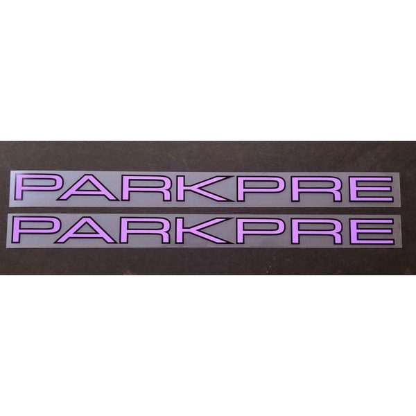 PARKPRE(パークプリ)DOWN TUBE(ダウンチューブ)ステッカー(パープル/ブラックアウトライン)