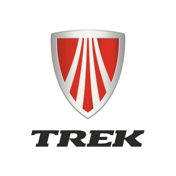 TREK(トレック)HEAD BADGE(ヘッドバッジ)タイプステッカー(シルバー/レッド)