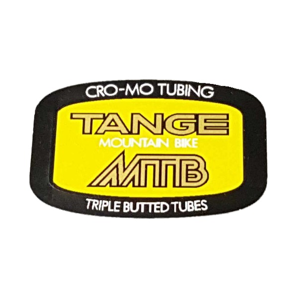 TANGE(タンゲ)MTB TRIPLE BUTTED(トリプルバテッド)フレームチュービングステッカー(イエロー)