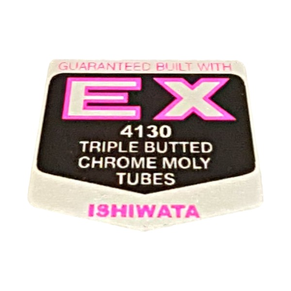 ISHIWATA(イシワタ)EX 4130フレームチュービングステッカー(ブラック/クローム/ピンク)