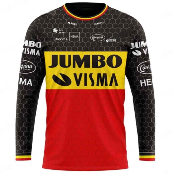 JUMBO VISMA(ユンボヴィスマ)チームロングスリーブTシャツ(2023/ベルギーチャンピオン)