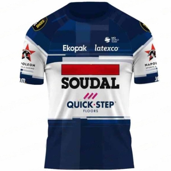 SOUDAL QUICK STEP(スーダル クイックステップ)チームテクニカルシャツ(2023/ネイビー/ホワイト)