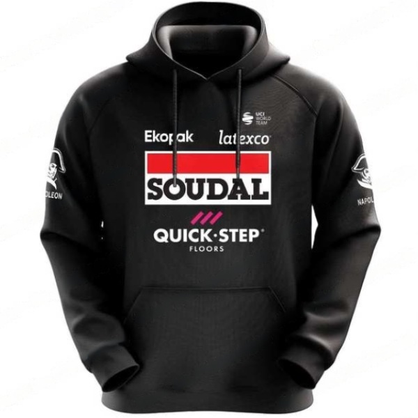 SOUDAL QUICK STEP(スーダル クイックステップ)チームフードパーカー(2023/ブラック/レッド)