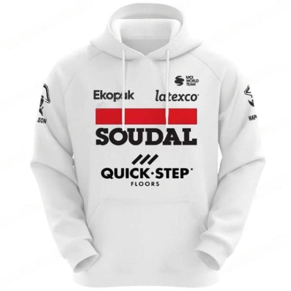 SOUDAL QUICK STEP(スーダル クイックステップ)チームフードパーカー(2023/ホワイト/レッド)