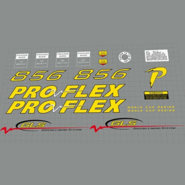 PRO-FLEX(プロフレックス)856ステッカーセット(イエロー/ブラック)