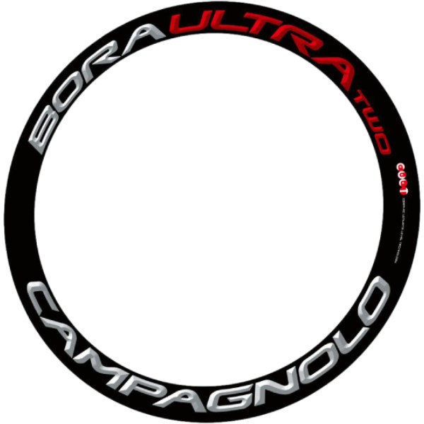 CAMPAGNOLO(カンパニョーロ)BORA ULTRA TWO(ボラ ウルトラ トゥ)リムステッカーセット(レッド/シルバーホワイト/リム2本分)