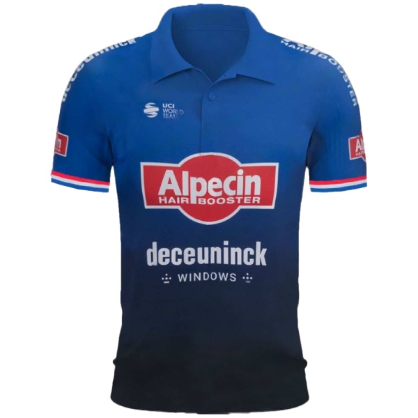 Alpecin-Deceuninck(アルペシン・ドゥクーニンク)チームポロシャツ(2023/ネイビー/ブラック)