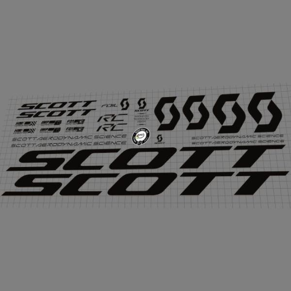 SCOTT(スコット)Foil(フォイル)RCフレームステッカーセット(2019/ブラック)