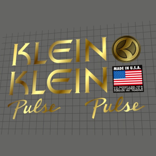 KLEIN(クライン)Pulse(パルス)フレームステッカーセット(1994/ゴールド)