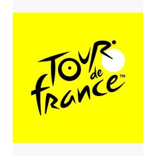 TOUR de France(ツールドフランス)ロゴステッカー(Bデザイン/イエロー/ブラックロゴ)