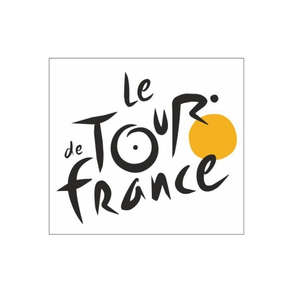 TOUR de France(ツールドフランス)ロゴステッカー(ホワイト/ブラックロゴ)