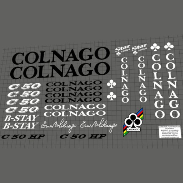 COLNAGO(コルナゴ)C50 HPフレームステッカーセット(2004/ホワイト/ブラック)