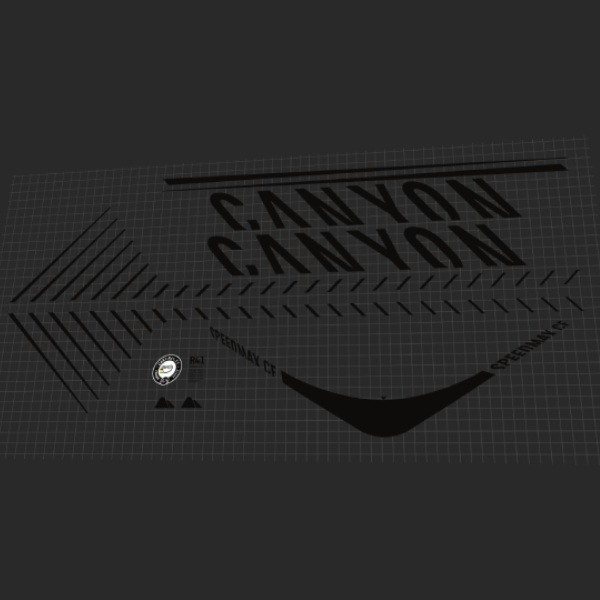 CANYON(キャニオン)SPEEDMAX(スピードマックス)CF 8.0 LTDフレームステッカーセット(2020/ブラック)