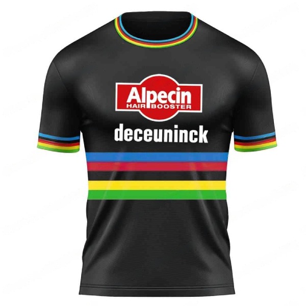 Alpecin-Deceuninck(アルペシン・ドゥクーニンク)チームテクニカルシャツ(2023/ブラック/ワールドチャンピオン)