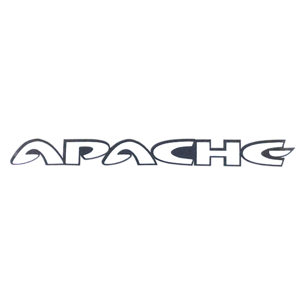 APACHE BICYCLES(アパッチェバイシクルス)ロゴステッカー(Bデザイン/ホワイト/ブラックアウトライン)