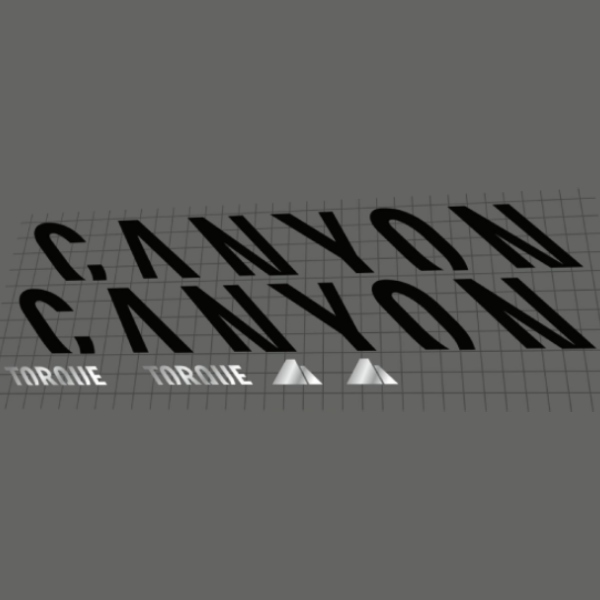 CANYON(キャニオン)TORQUE(トルク)CFフレームステッカーセット(2020/ブラック/シルバー)
