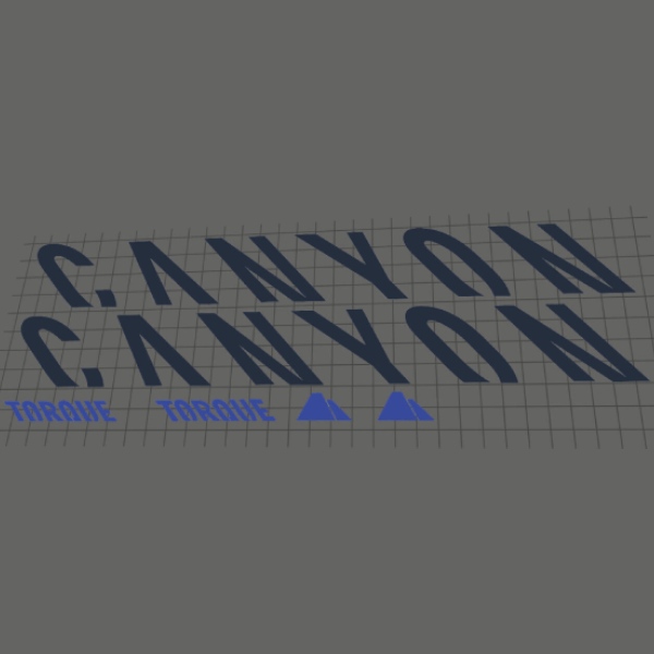 CANYON(キャニオン)TORQUE(トルク)CFフレームステッカーセット(2020/ダークブルー/ブルー)