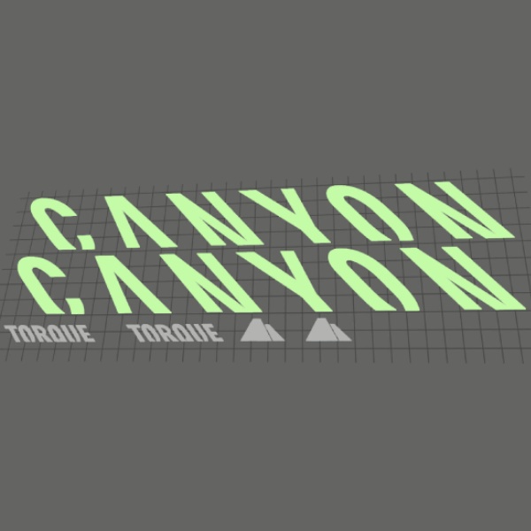 CANYON(キャニオン)TORQUE(トルク)CFフレームステッカーセット(2020/ライトグリーン/グレー)