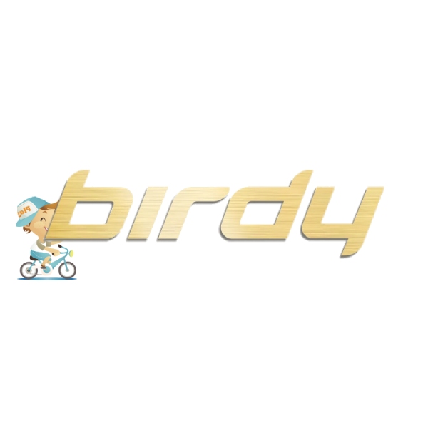 birdy(バーディ)ロゴステッカー(ブラッシュゴールド/W150/H37)
