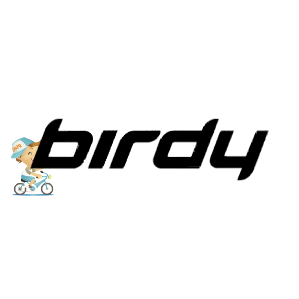 birdy(バーディ)ロゴステッカー(グロスブラック/W150/H37)