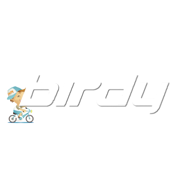 birdy(バーディ)ロゴステッカー(グロスホワイト/W150/H37)
