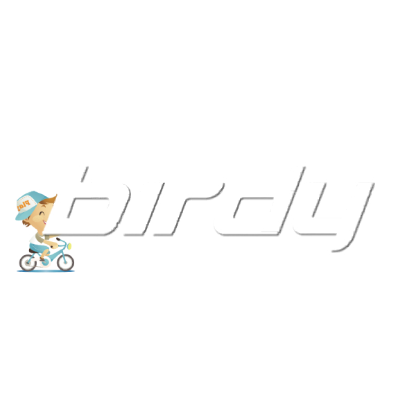 birdy(バーディ)ロゴステッカー(グロスホワイト/W80/H20)