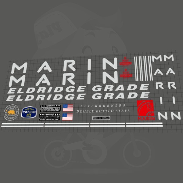 MARIN(マリン)ELDRIDGE GRADE(エルドリッジグレード)フレームステッカーセット(1993/シルバー)