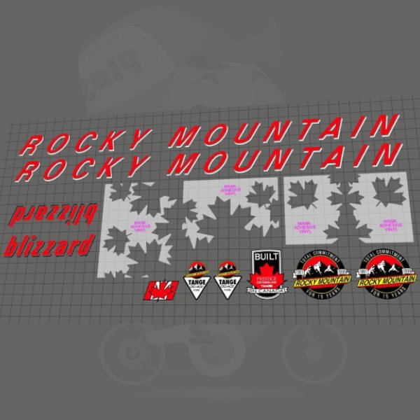 ROCKY MOUNTAIN(ロッキーマウンテン)blizzard(ブリザード)フレームステッカーセット(1996)